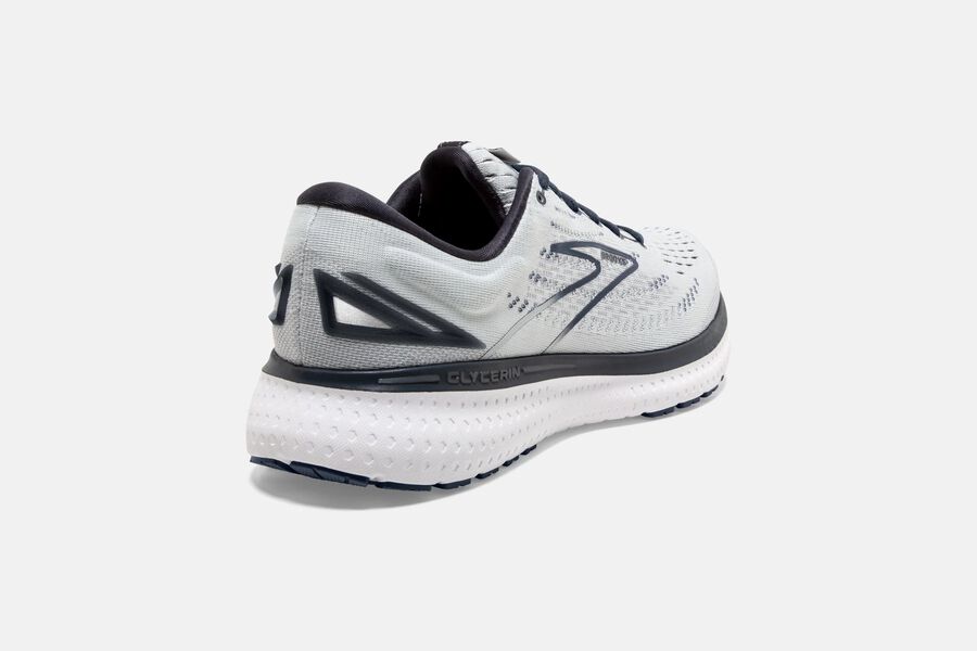 Brooks Running Shoes - Glycerin 19 Road Womens - White/Grey - KRM-308792